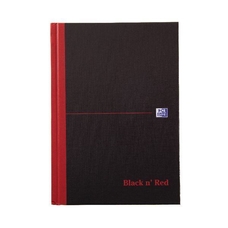 Black N Red Casebound Notebook A5 Feint - Pack of 5