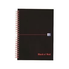 Black N Red Wirebound Notebook A5 Feint - Pack of 5
