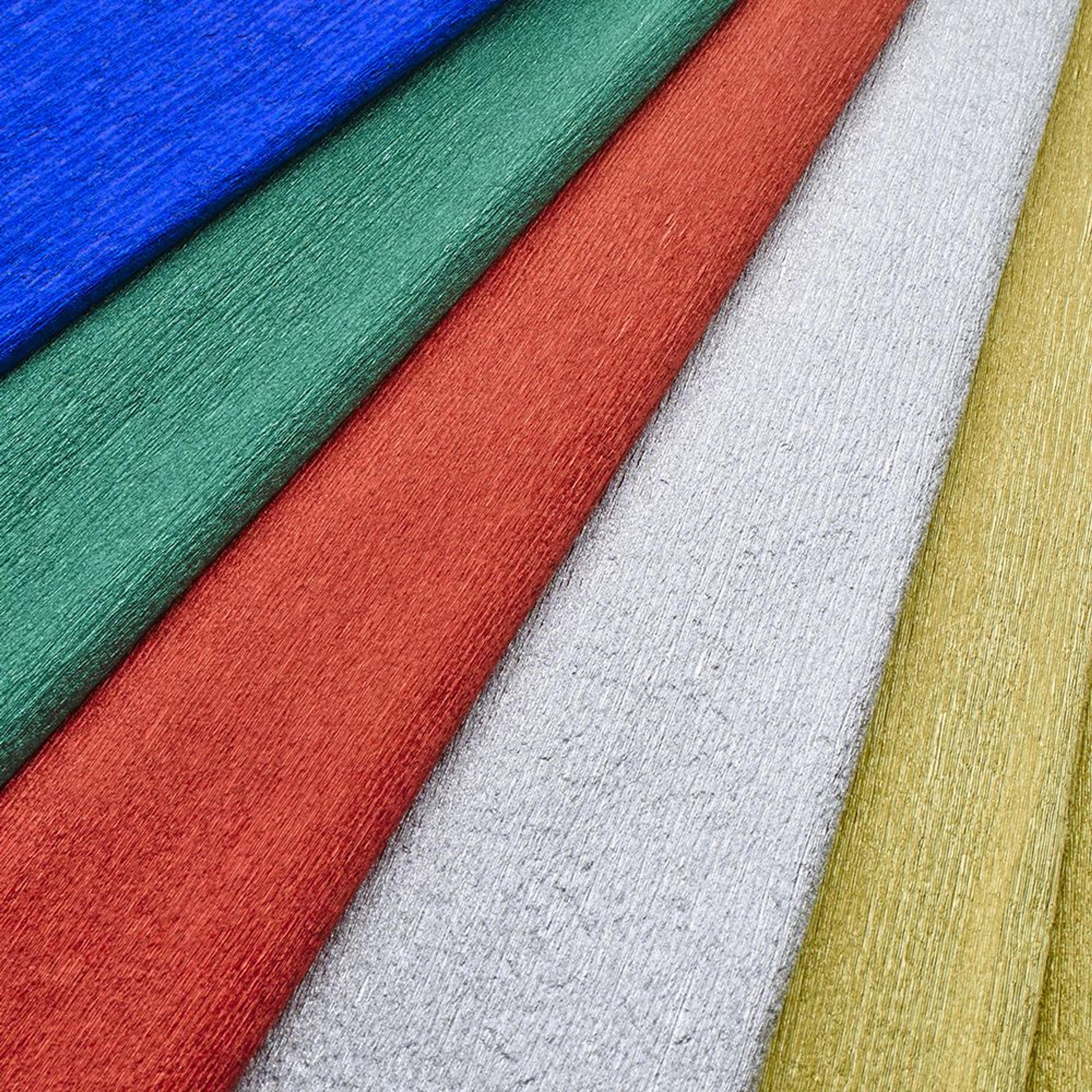 Aluminium Crepe Paper Assortment. Pack of 5