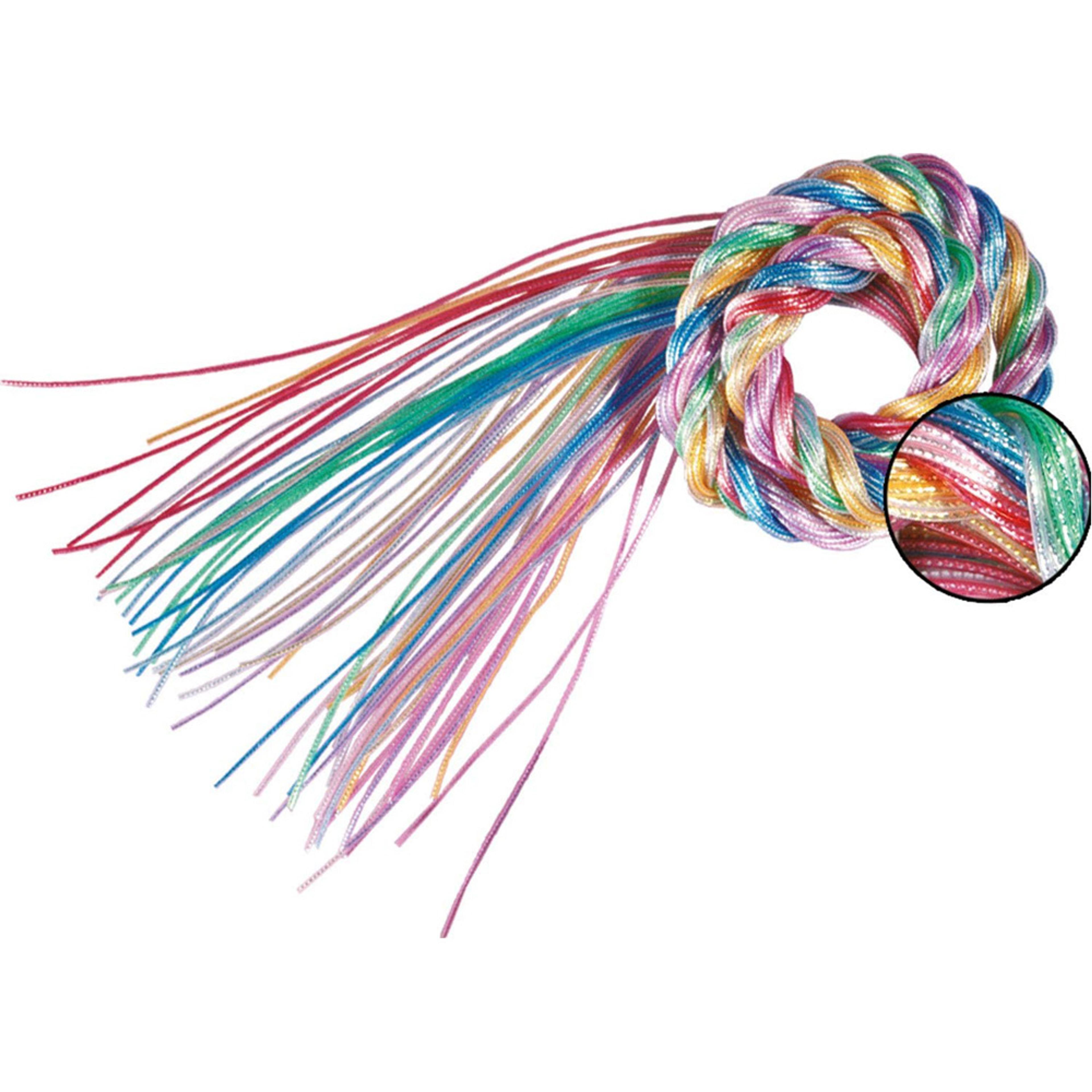 Scoubidou Braiding Cord - Metallic. Pack of 50