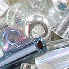 Micro Glass Seed & Bugle Beads - Silver