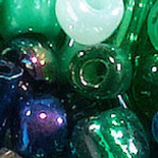 Micro Glass Seed & Bugle Beads 100g - Green