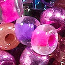 Micro Glass Seed & Bugle Beads 100g - Pink