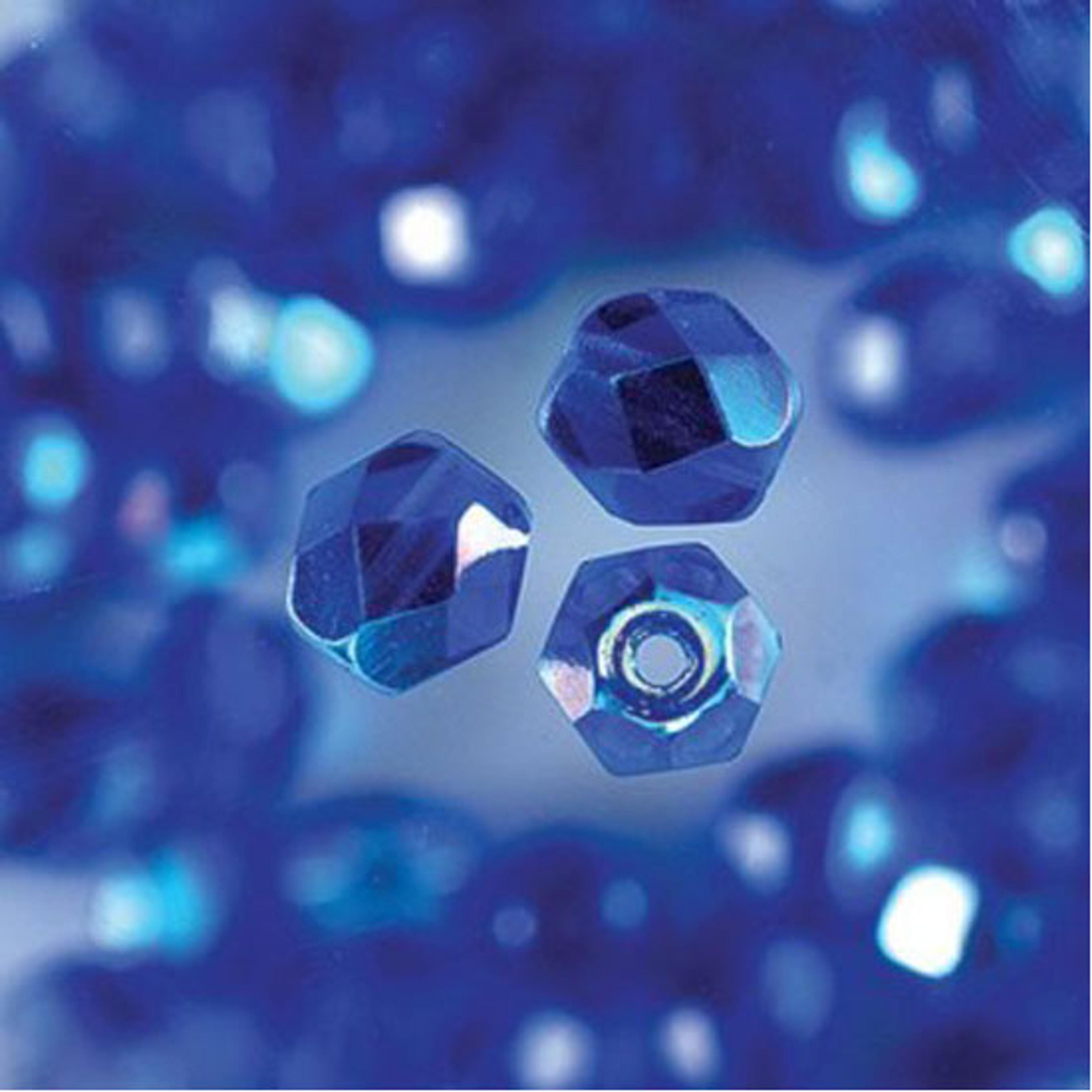 Glass Bicone Beads - Royal Blue. Pack of 95