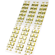 Mosaic Stickers Assorted Shapes - Gold. Pack of 192