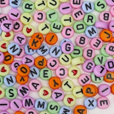 Alphabet Beads - Coloured. Pack of 250.
