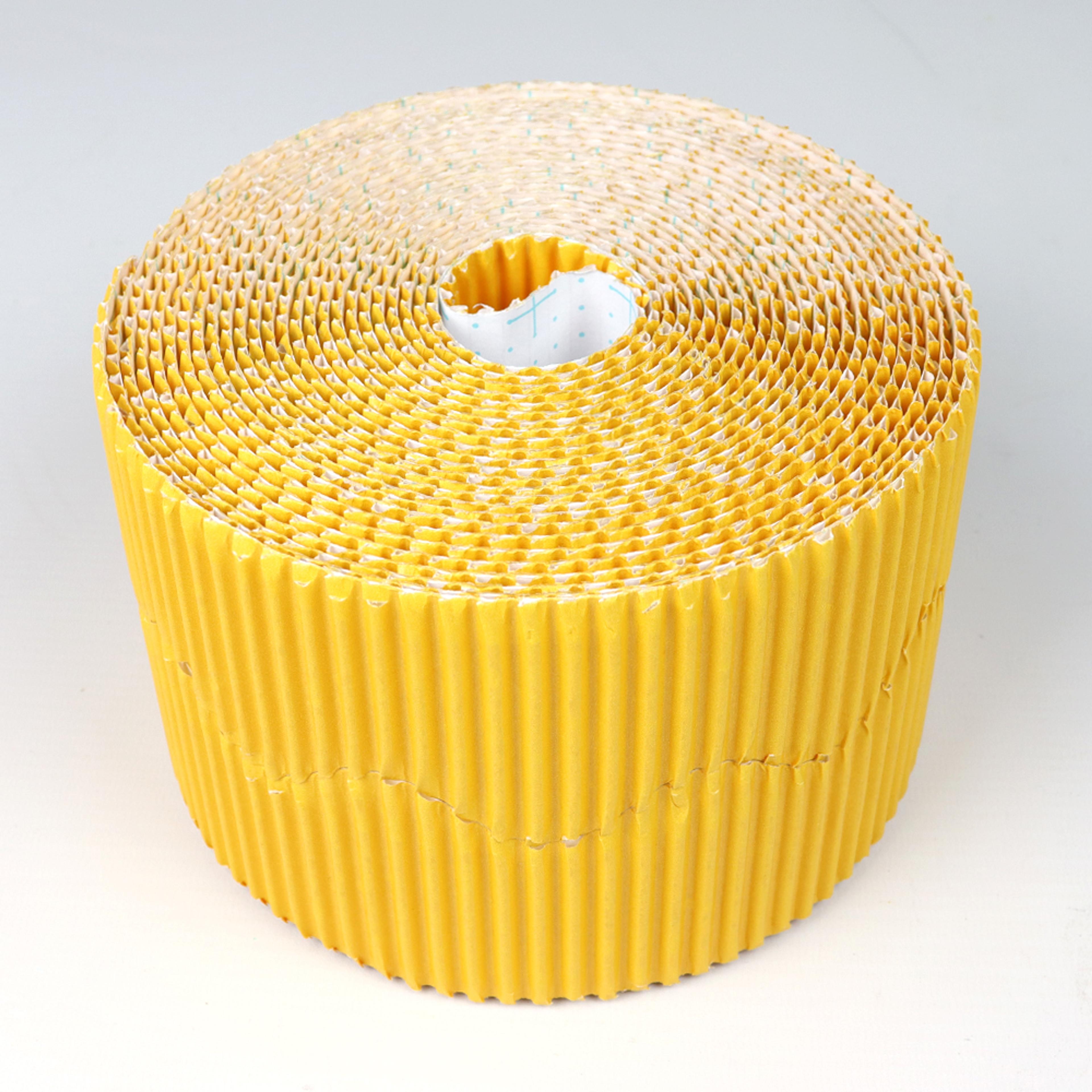 Corrugated Bordette Rolls - Golden Yellow. Pack of 2