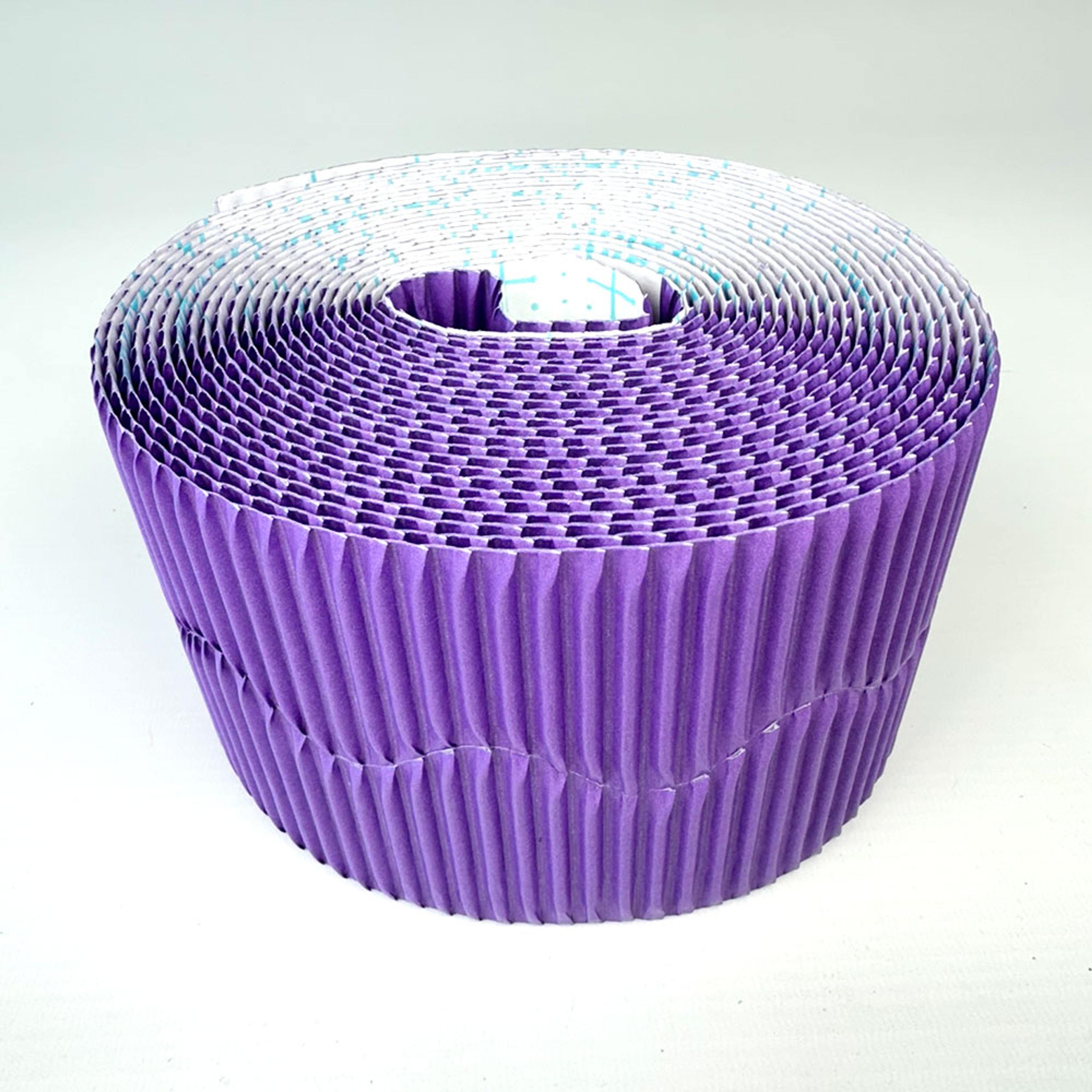 Corrugated Bordette Rolls - Deep Purple. Pack of 2