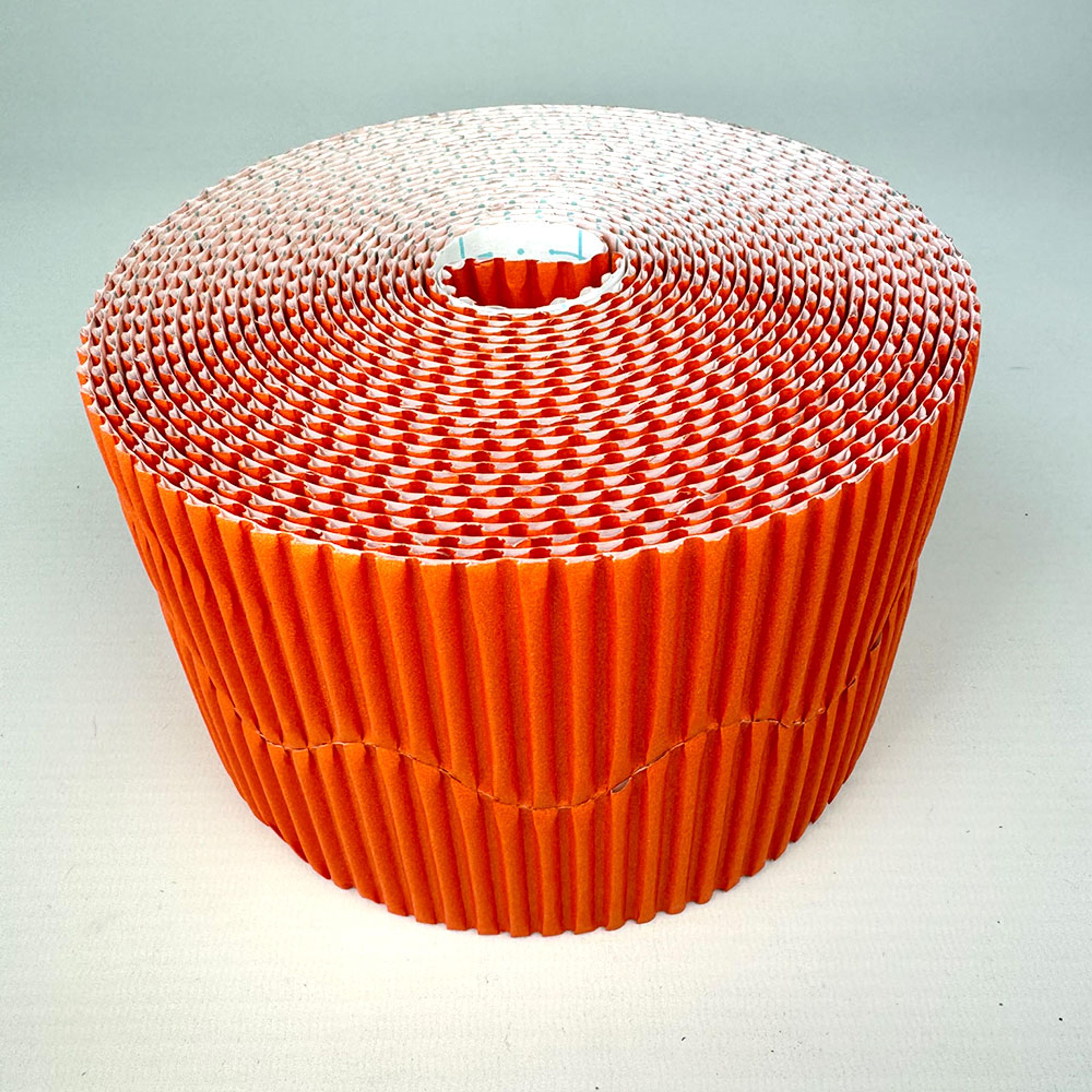 Corrugated Bordette Rolls - Orange . Pack of 2