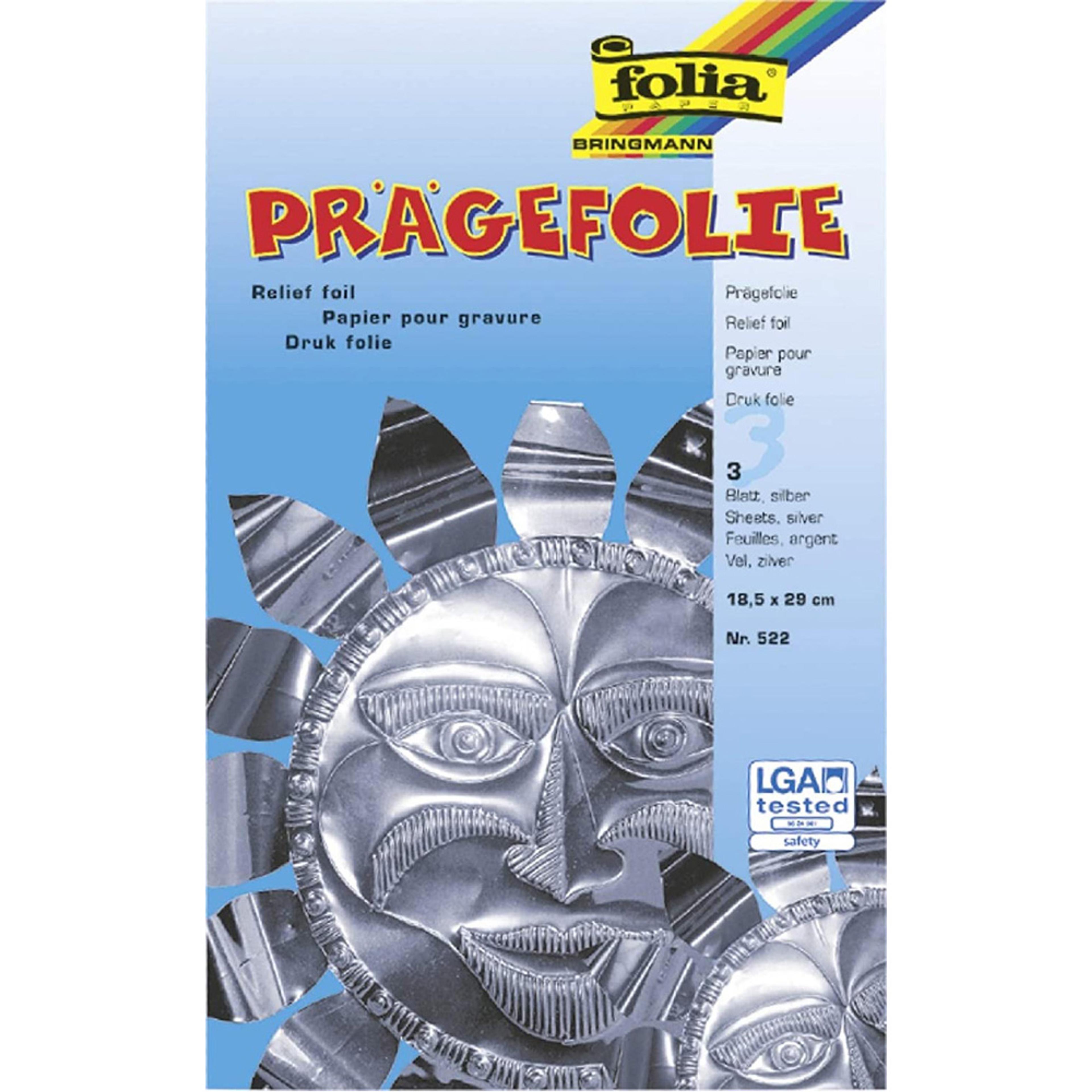 Embossing Foil Sheets - Silver. Pack of 3