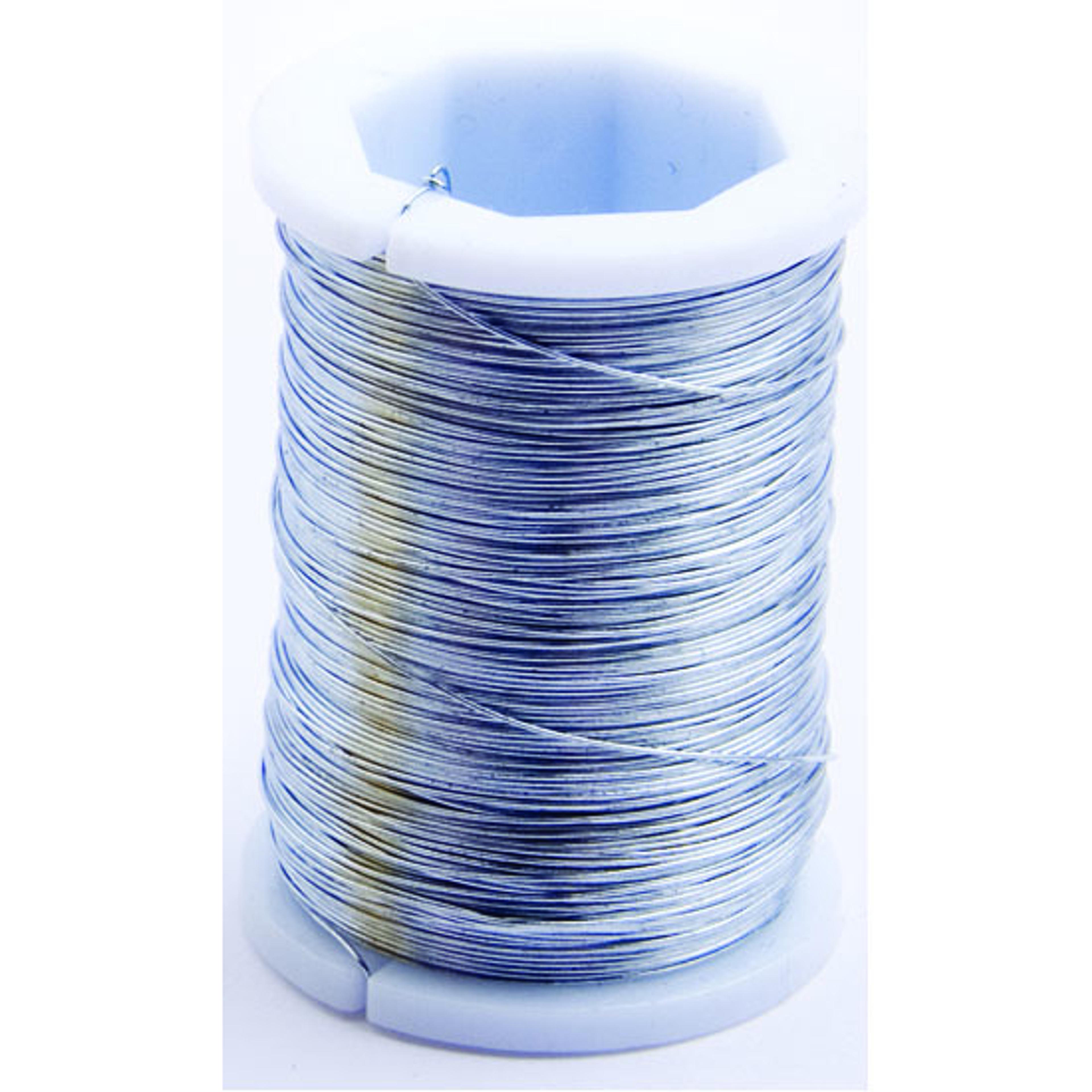 Brass Beading Wire - 38 guage x 22m Reel - Silvered Brass
