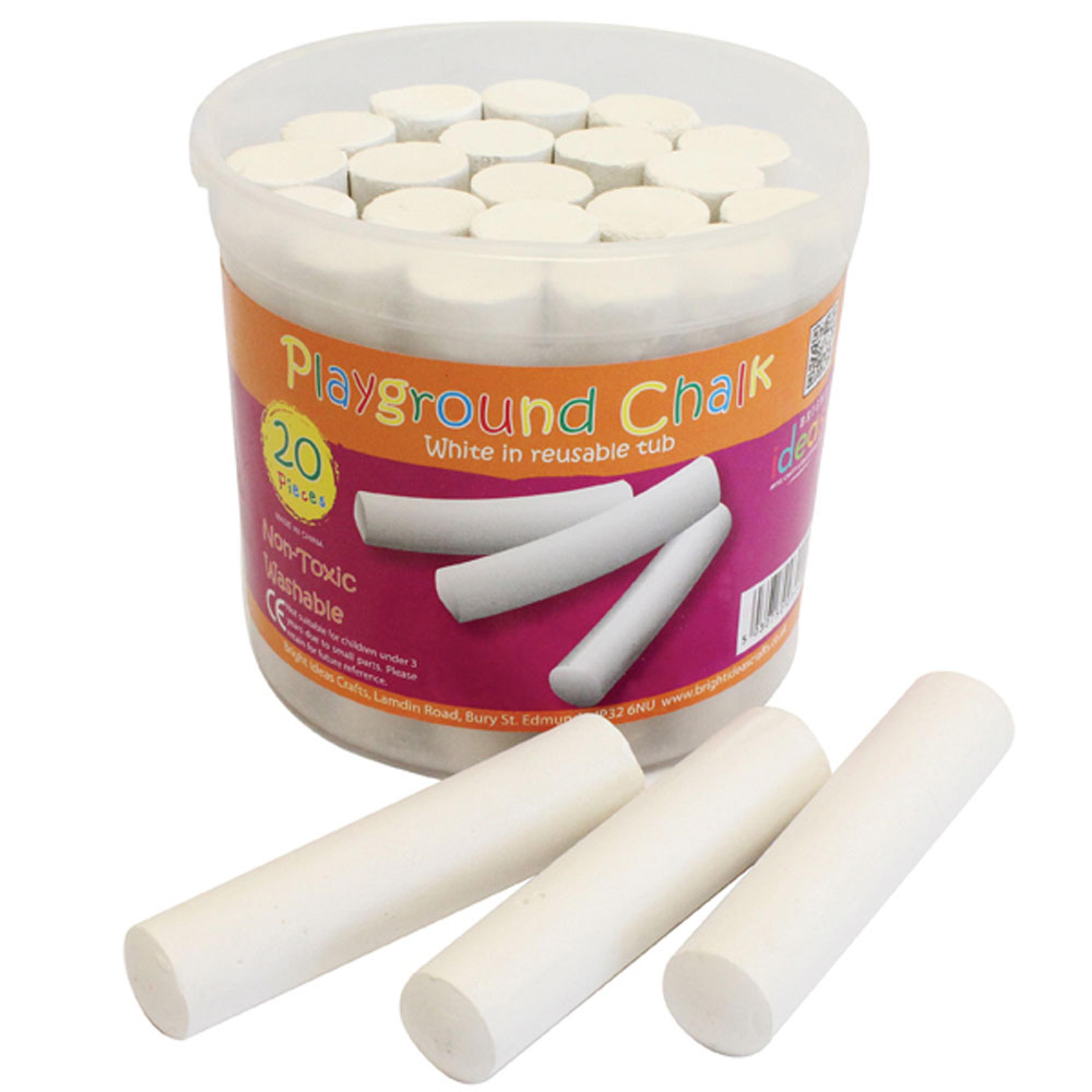 Playground Chalk - White. Pack of 20