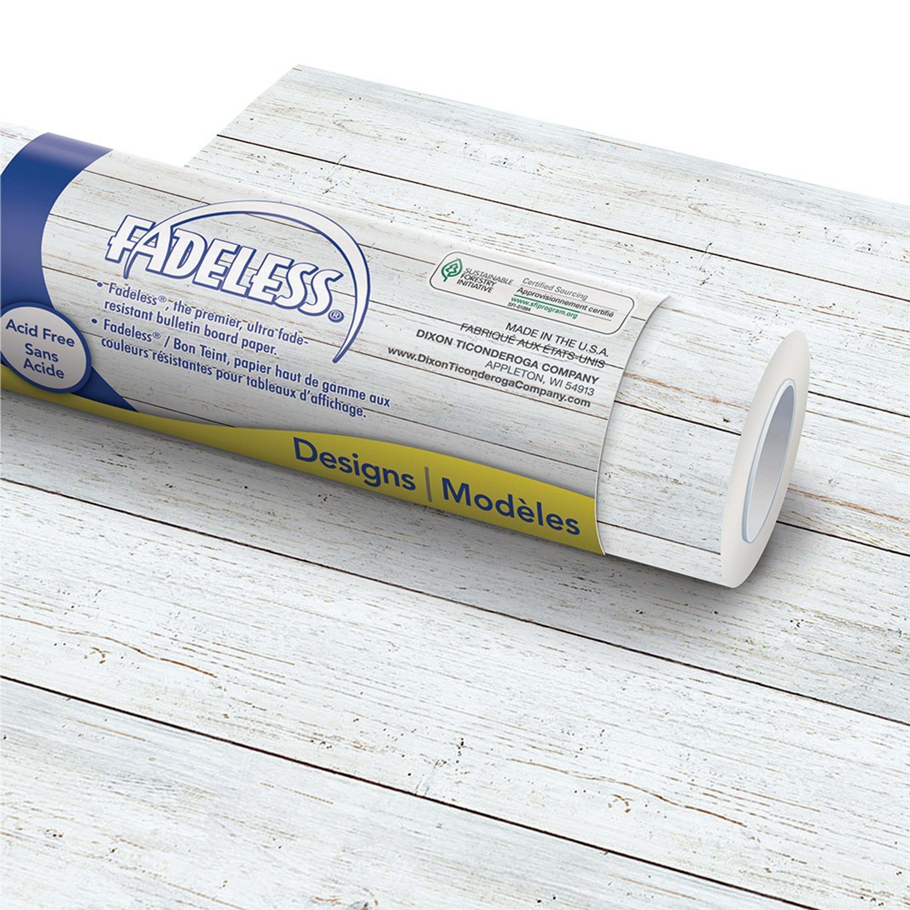 Fadeless Paper Extra Wide Design Rolls - White Shiplap
