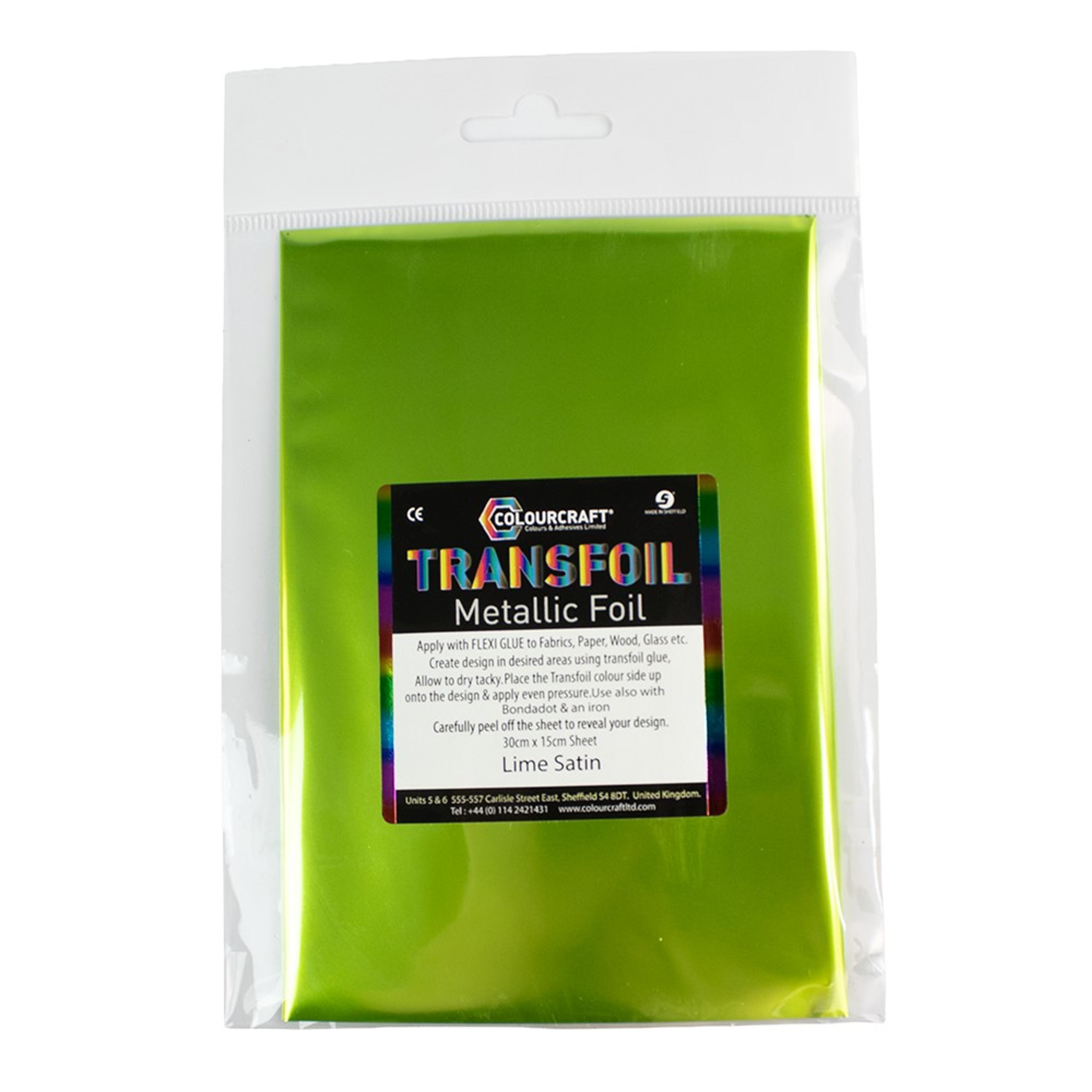 Transfer Foil 30cm x 15cm - Lime Satin