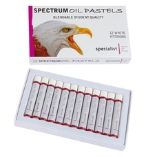 Spectrum Oil Pastels - White. Pack of 12
