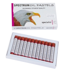 Spectrum Oil Pastels - Rust Brown. Pack of 12