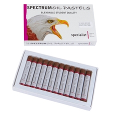 Spectrum Oil Pastels - Dark Brown. Pack of 12