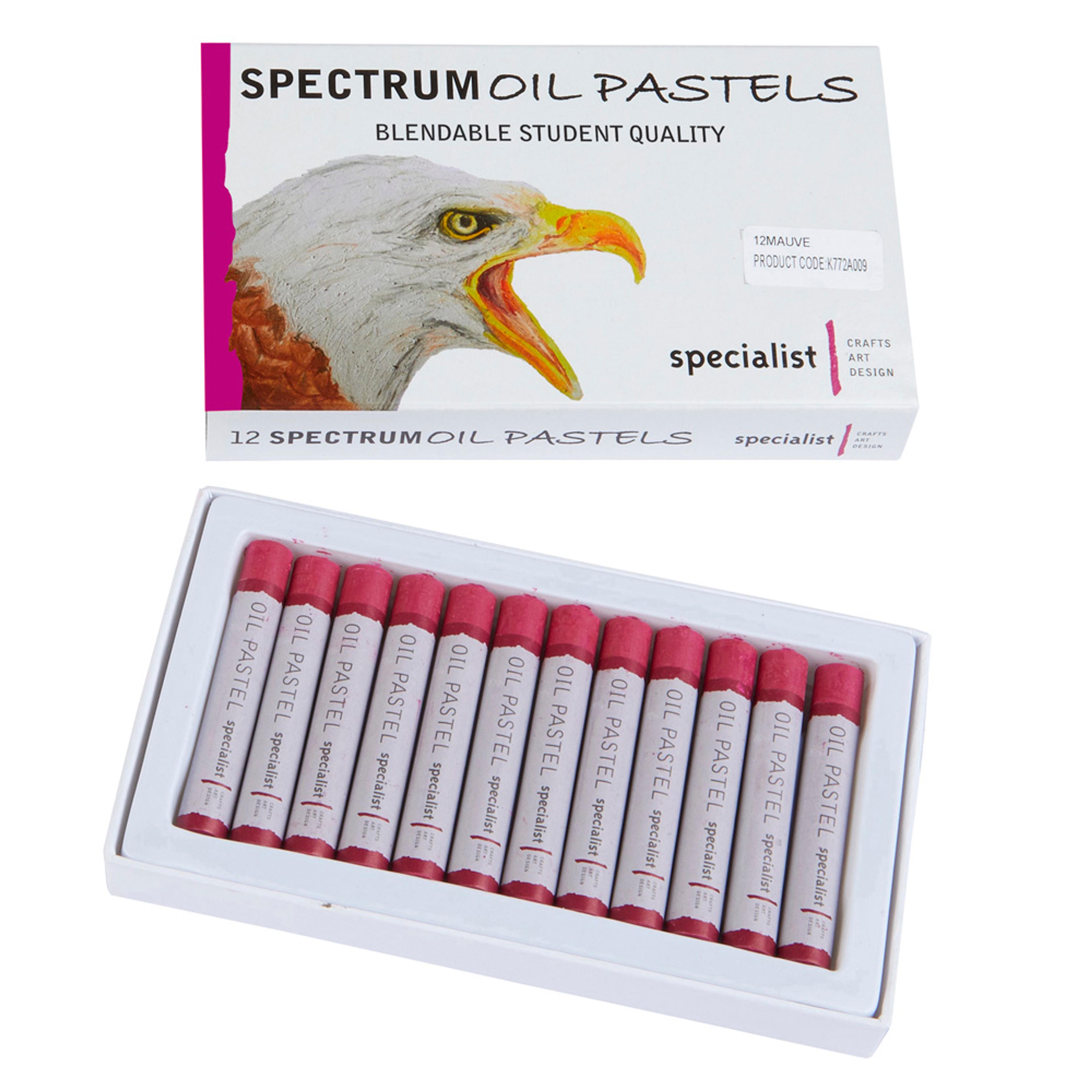 Specialist Crafts Oil Pastels - Mauve. Pack of 12