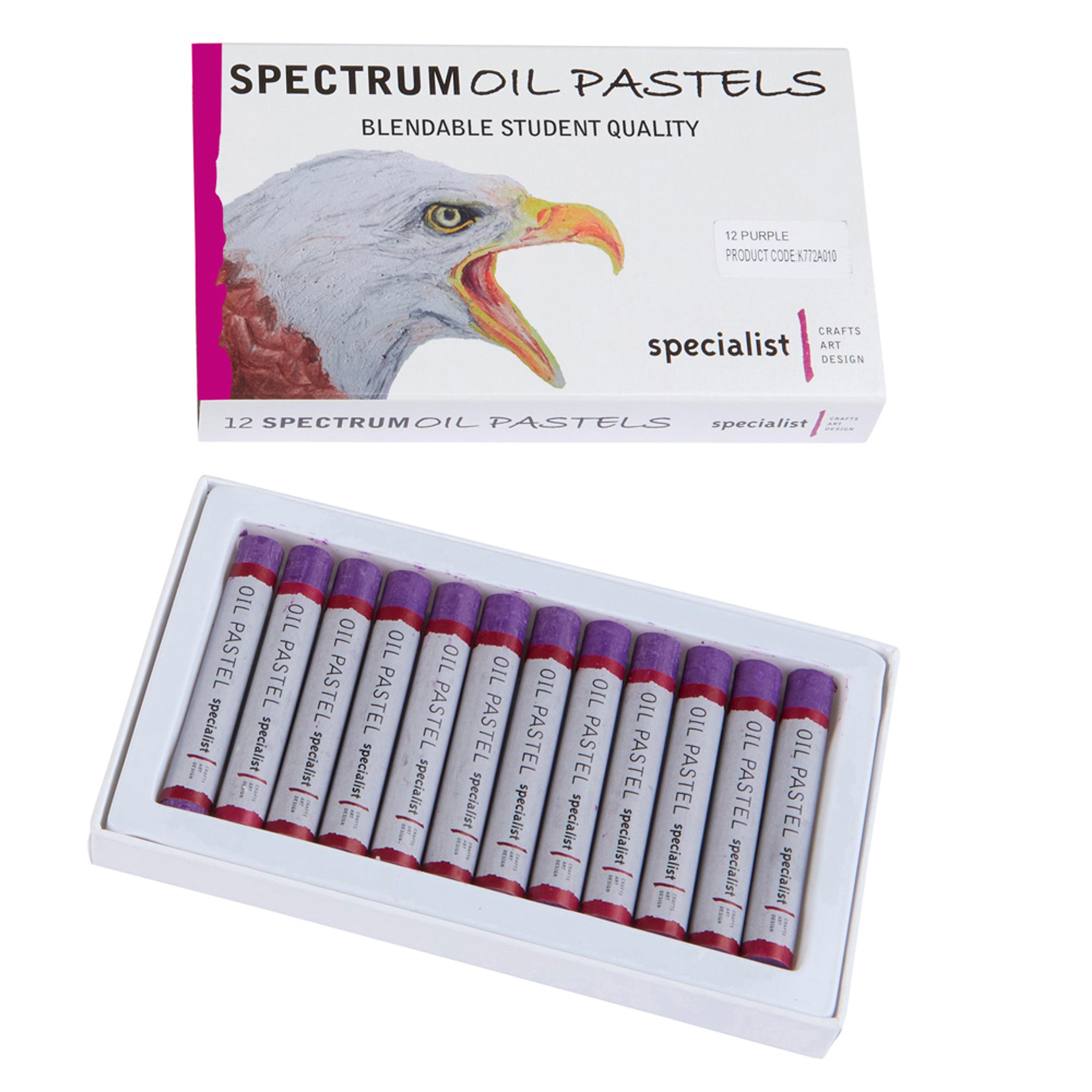 Specialist Crafts Oil Pastels - Purple. Pack of 12
