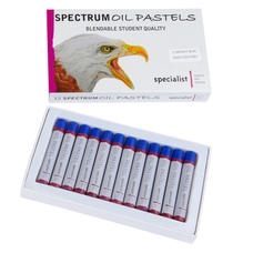 Spectrum Oil Pastels - Bright Blue. Pack of 12