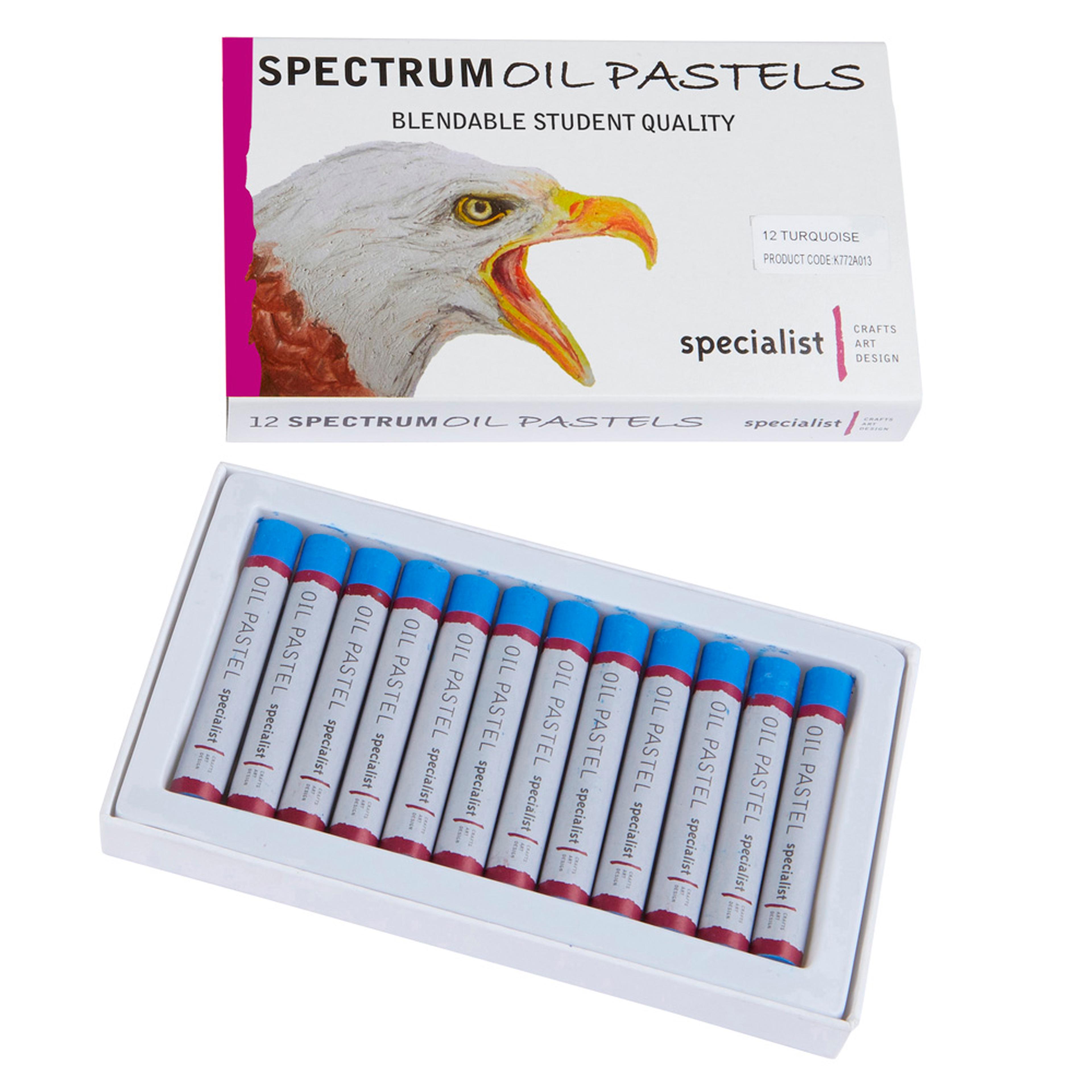 Specialist Crafts Oil Pastels - Turquoise. Pack of 12