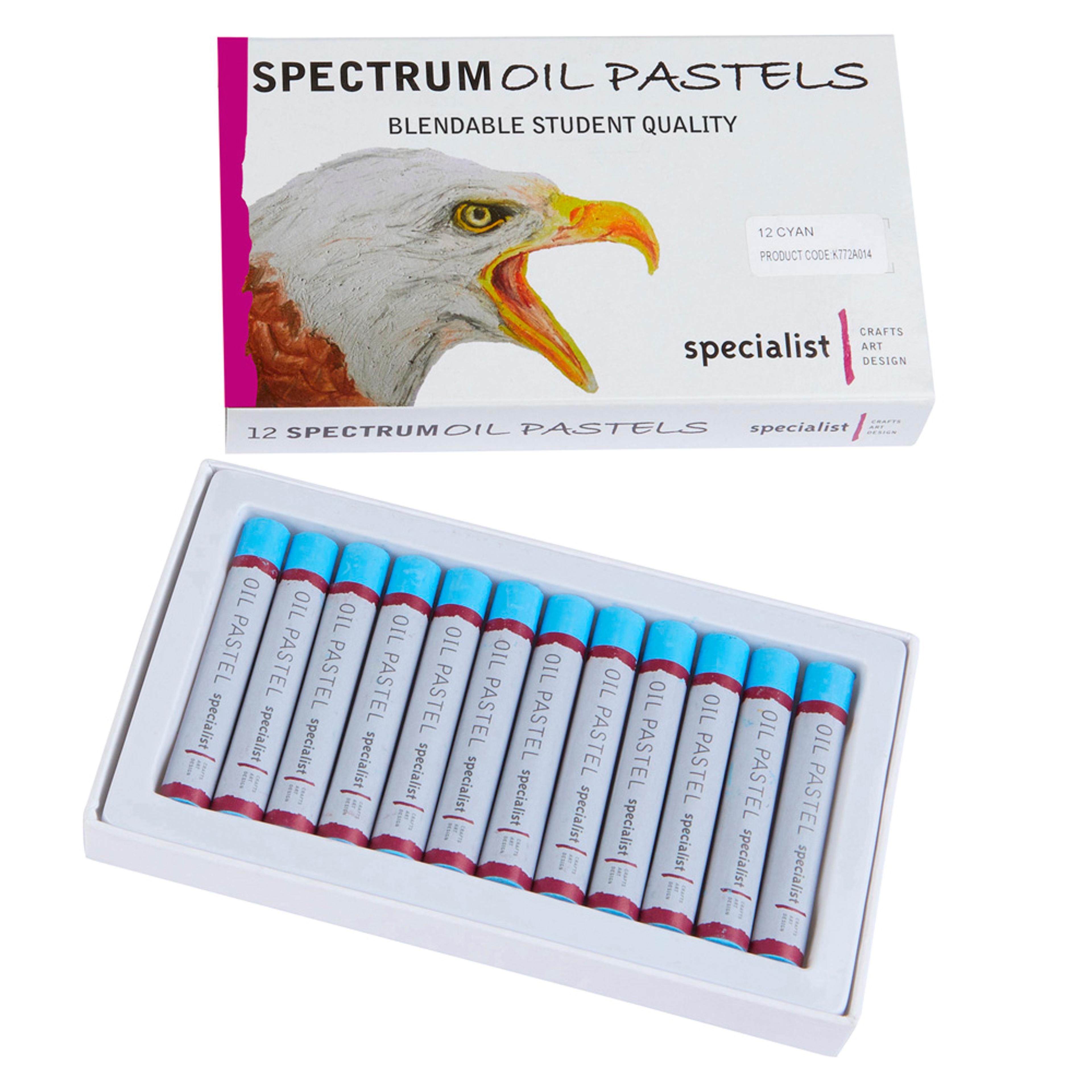 Specialist Crafts Oil Pastels - Cyan. Pack of 12