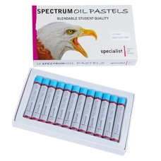Spectrum Oil Pastels - Cyan. Pack of 12