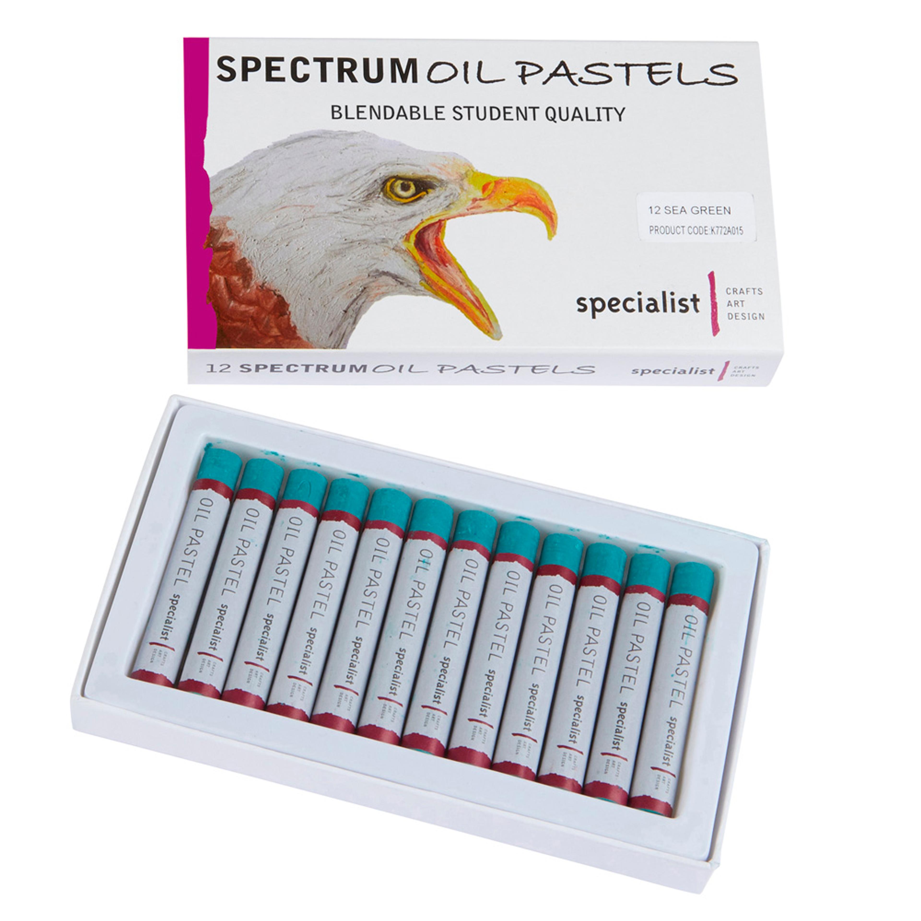 Specialist Crafts Oil Pastels - Sea Green. Pack of 12