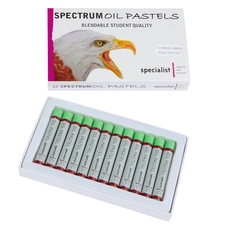 Spectrum Oil Pastels - Spring Green. Pack of 12