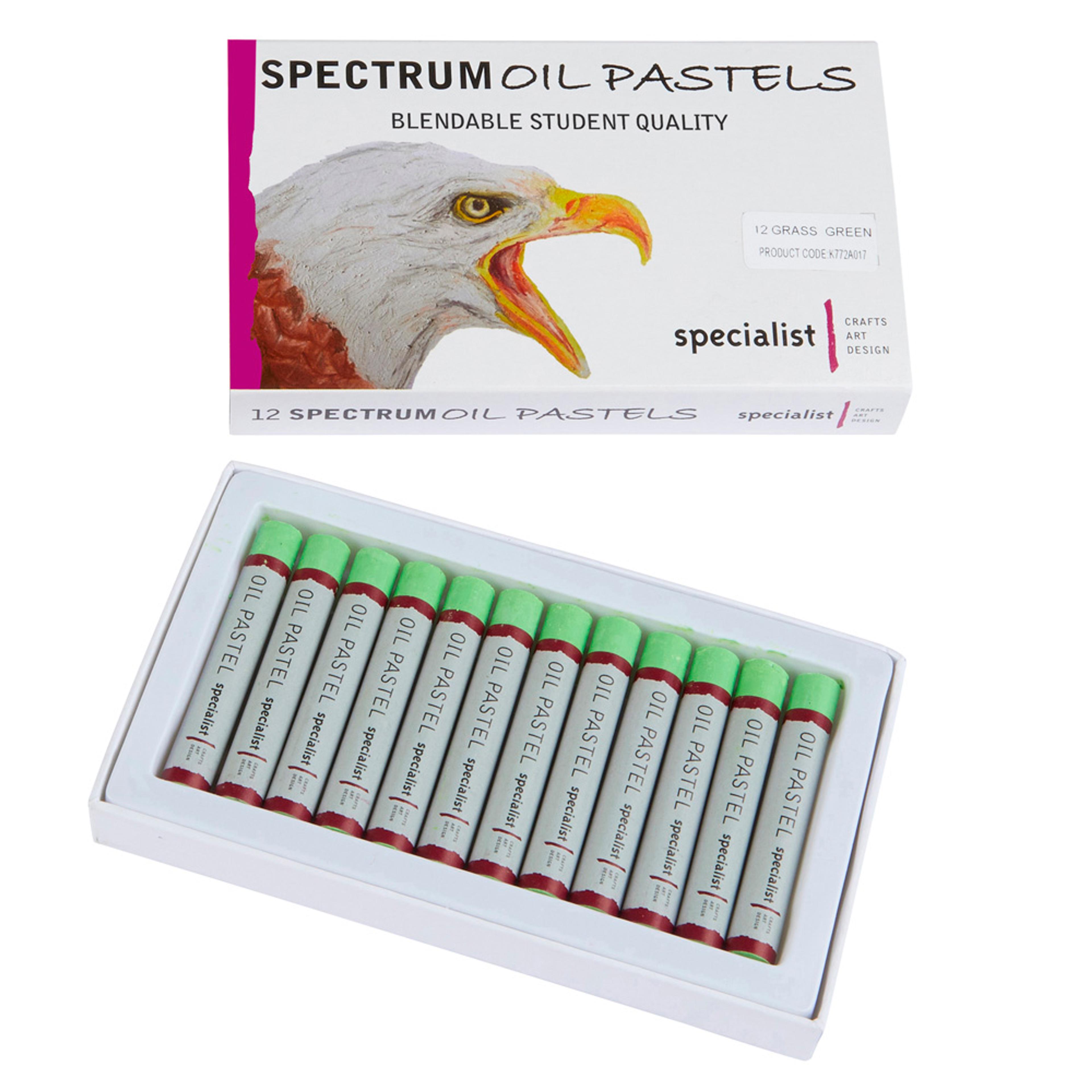Specialist Crafts Oil Pastels - Spring Green. Pack of 12