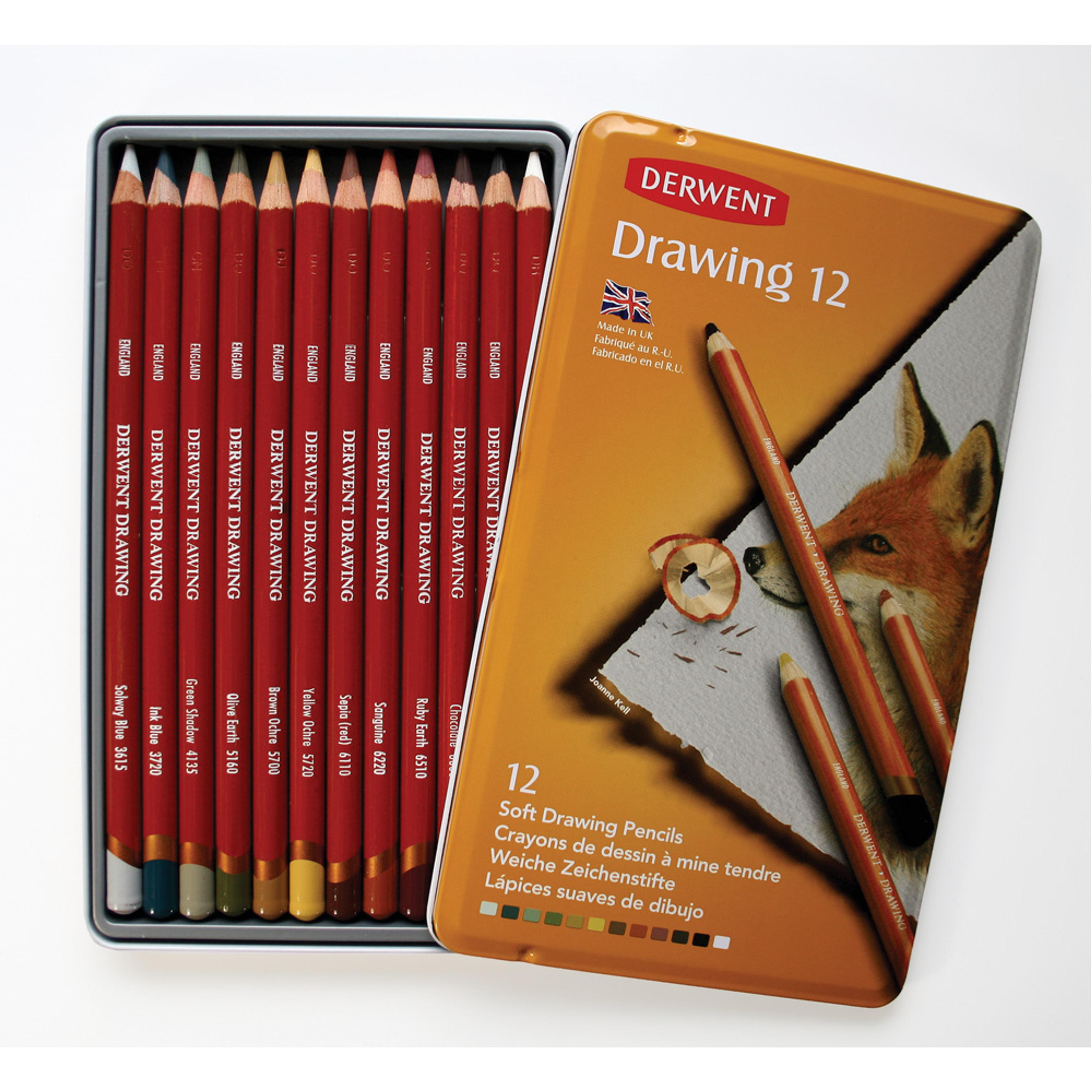 Derwent Drawing Pencils. Set of 12