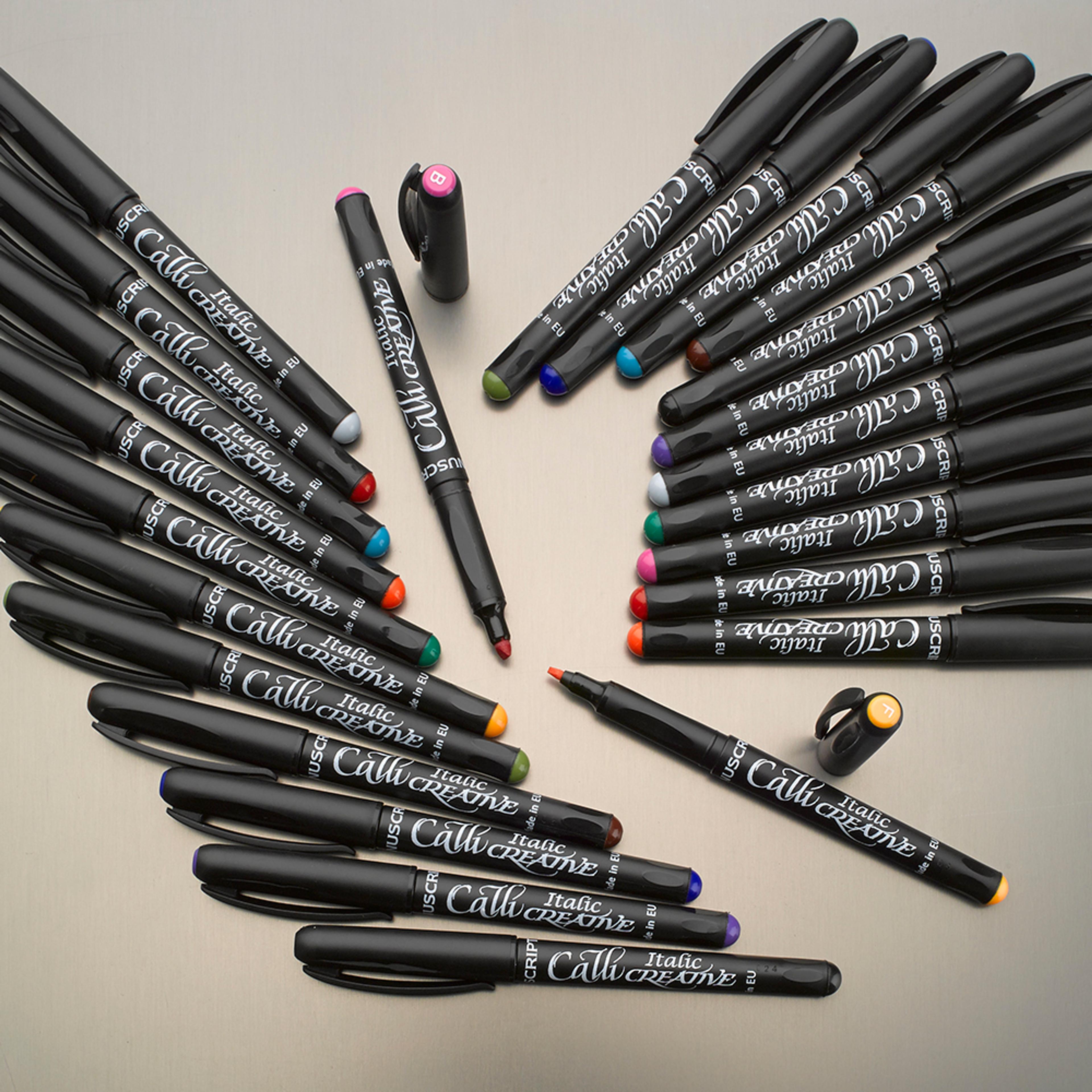 Manuscript Callicreative Italic Markers - Fine 1.4mm Nib. Pack of 12