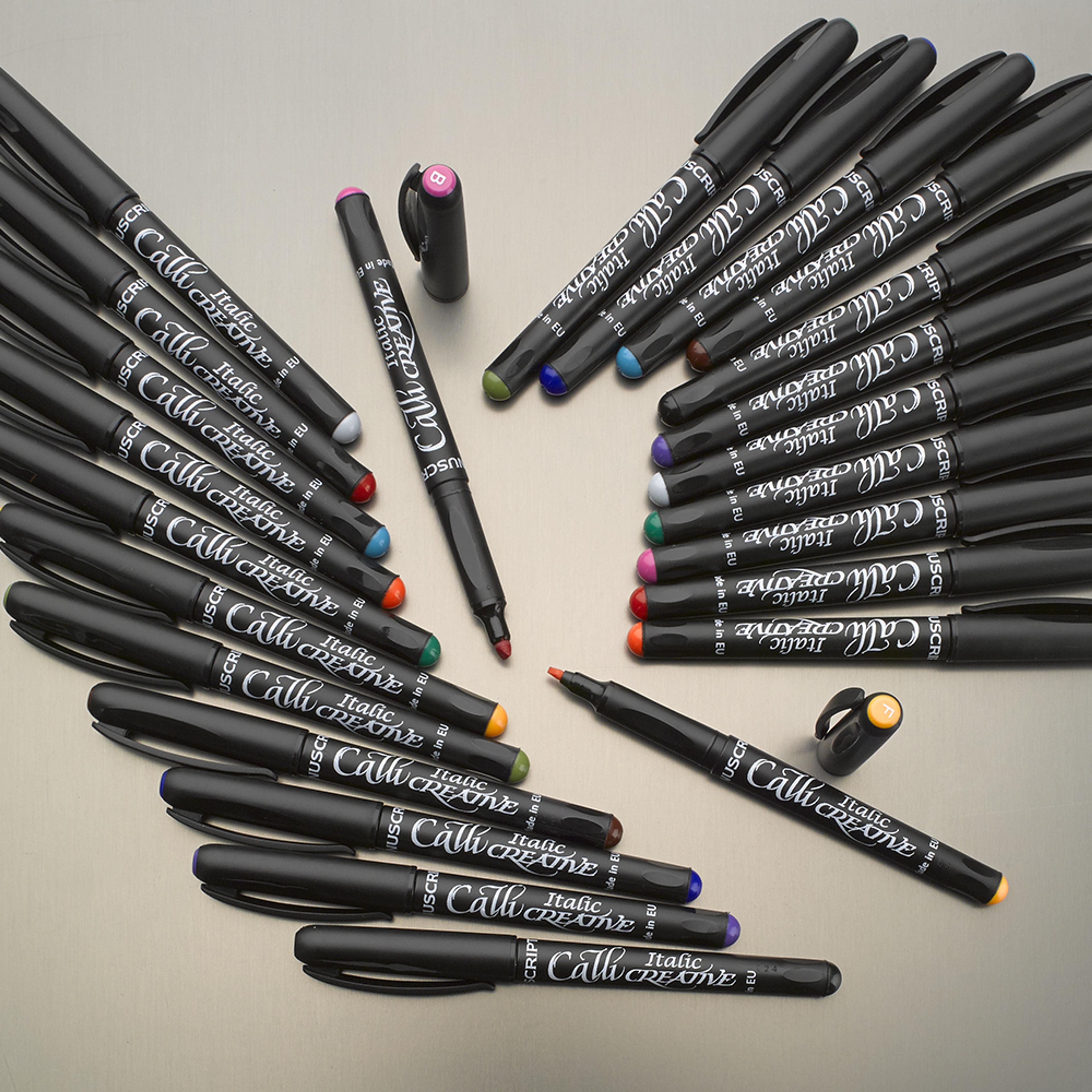 Manuscript Callicreative Italic Markers - Broad 3.6mm Nib. Pack of 12