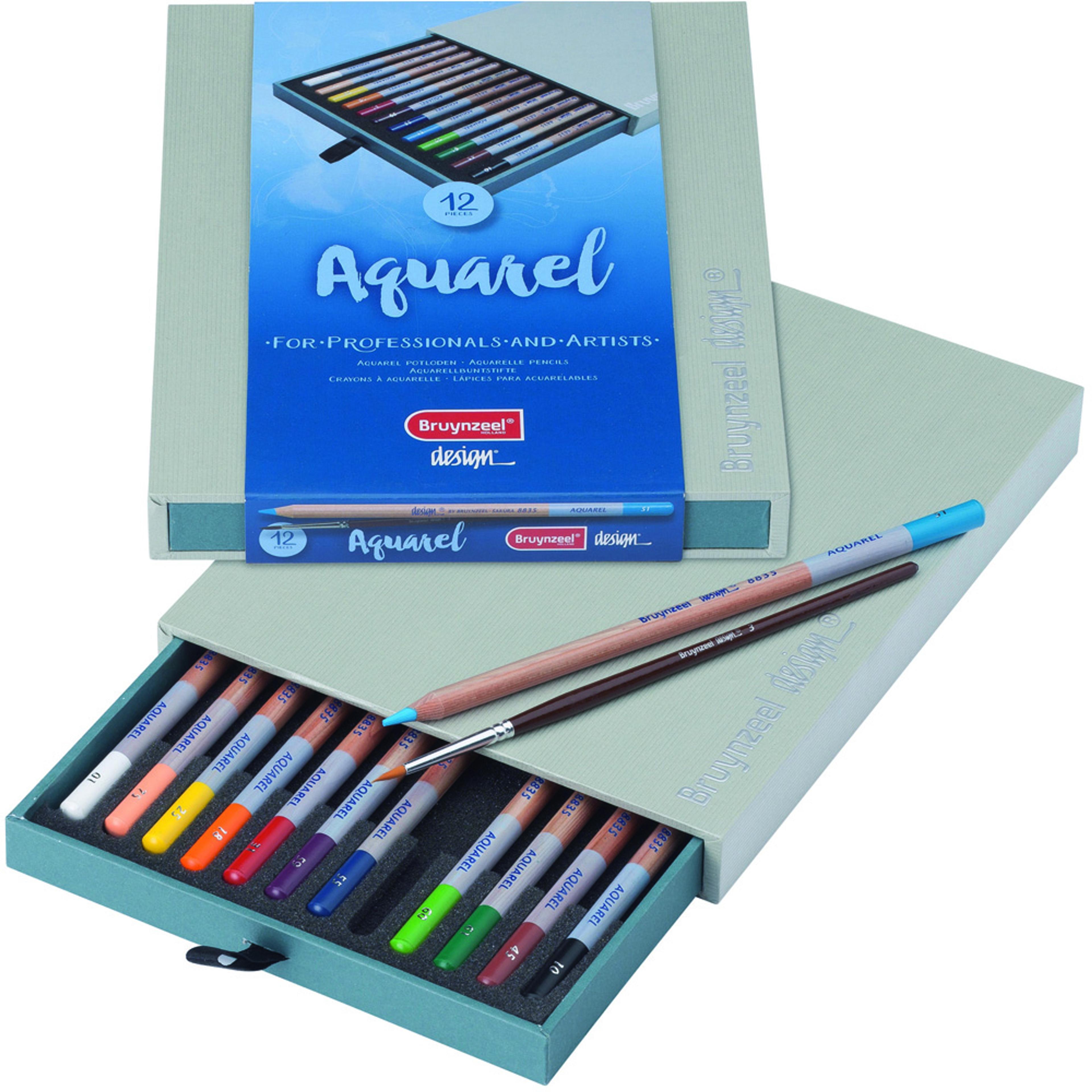 Bruynzeel Design Aquarel Pencils. Set of 12