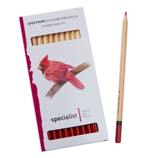 Spectrum Colour Pencils - Red. Pack of 12