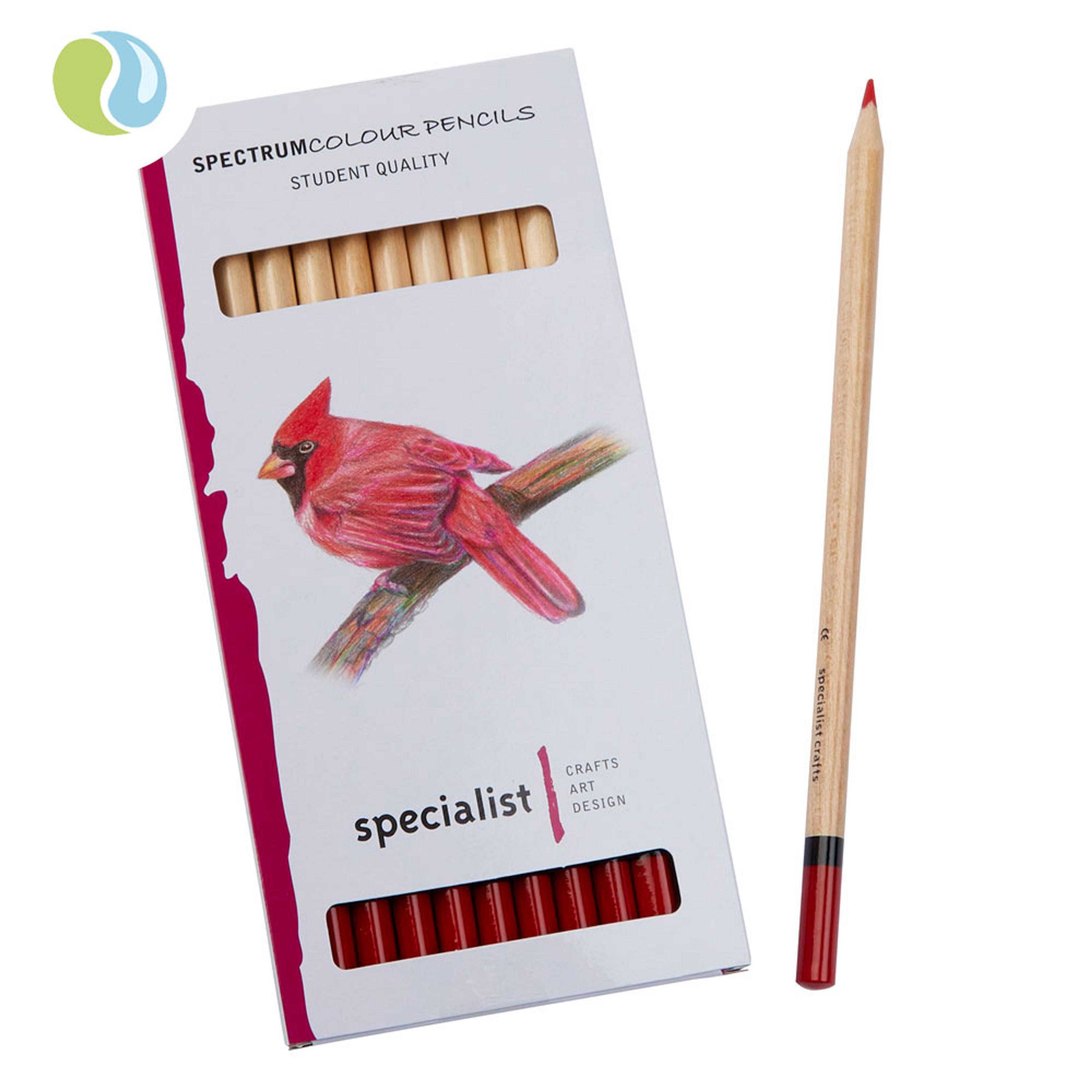 Specialist Crafts Colour Pencils - Red. Pack of 12