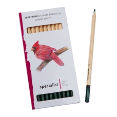 Spectrum Colour Pencils - Green. Pack of 12