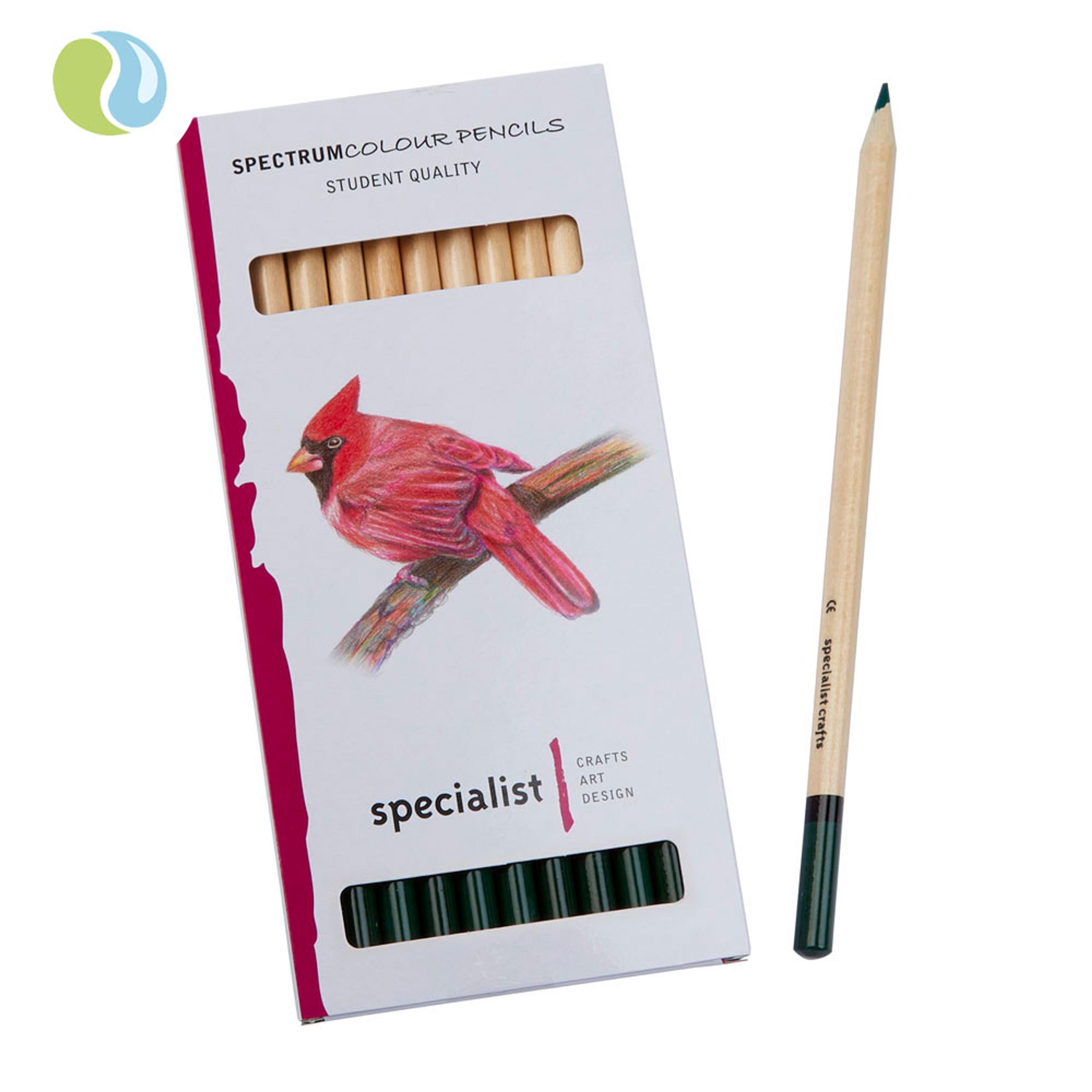 Specialist Crafts Colour Pencils - Green. Pack of 12