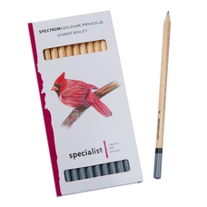 Spectrum Colour Pencils - Grey. Pack of 12