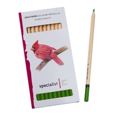 Spectrum Colour Pencils - Light Green. Pack of 12
