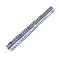 Plastic Tri-Scale 30cm Ruler