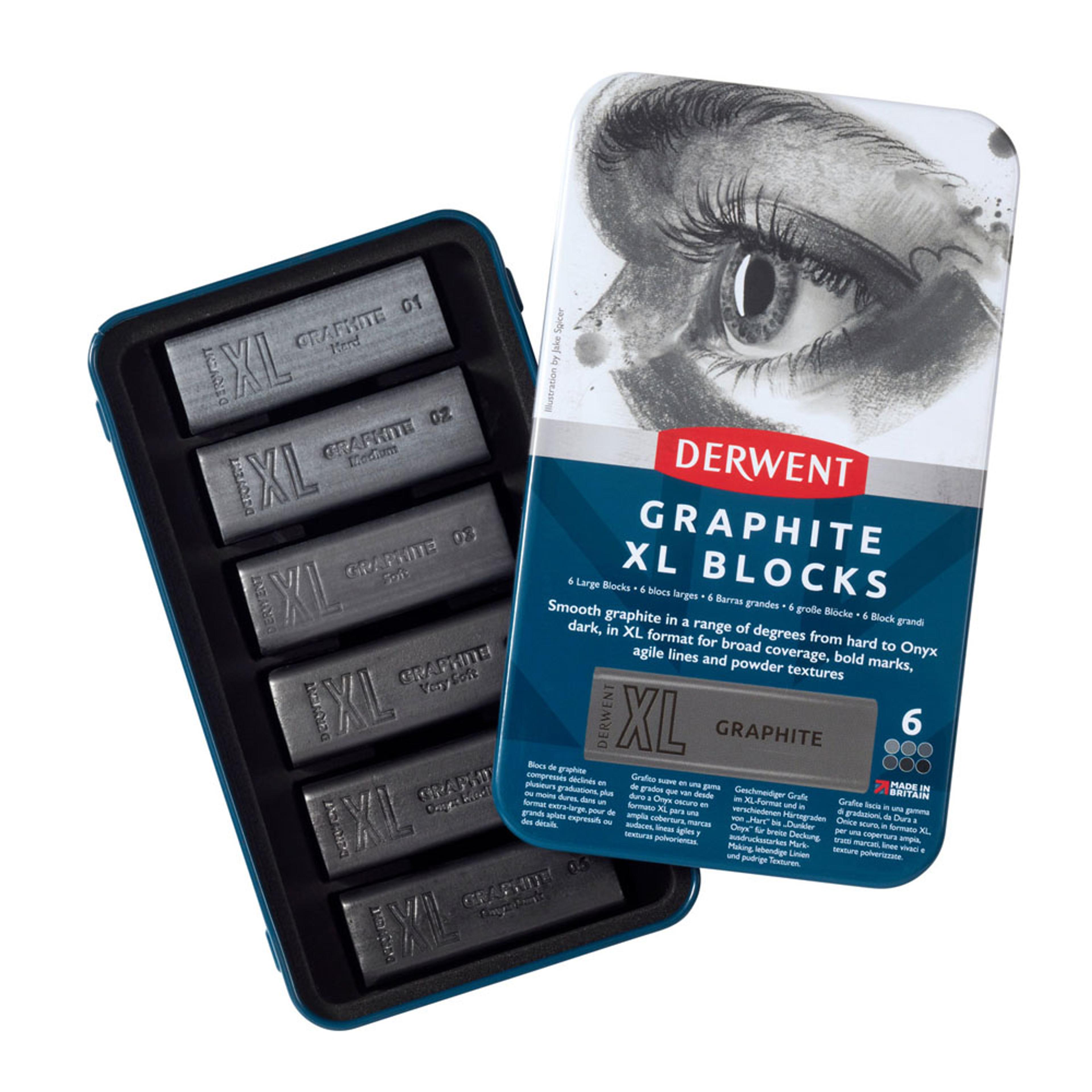 Derwent XL Graphite Blocks. Set of 6