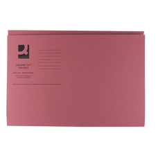 Square Cut Folders Medium Weight - Pink - Pack of 100