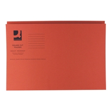 Square Cut Folders Medium Weight - Orange - Pack of 100