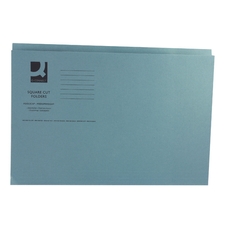 Square Cut Folders Medium Weight - Blue - Pack of 100