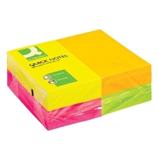Coloured Sticky Notes 125 x 75mm - Neon Rainbow - Pack of 12