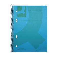 A5 Transparent Coloured Spiral Notebooks - Blue - Pack of 5