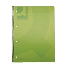 A4 Transparent Coloured Spiral Notebooks - Green - Pack of 5