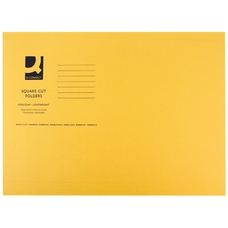 Square Cut Folders Light Weight - Yellow - Pack of 100