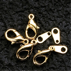 Large Lobster Clasps - Gold Finish. Pack of 6
